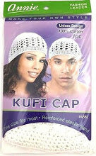 ANNIE KUFI CAP WHITE 1PC
