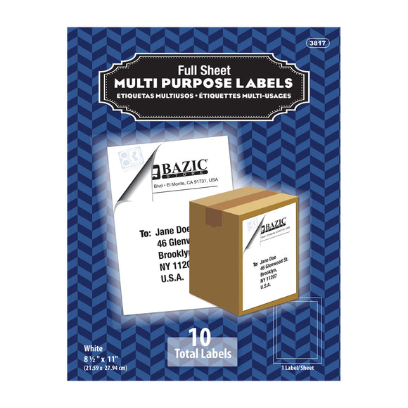 BAZIC LABELS 8.5