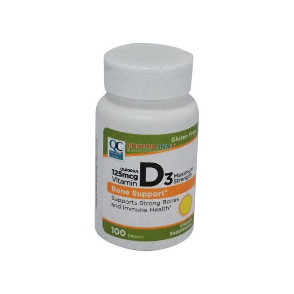 QC VITAMIN  D3 5000IU 100TAB