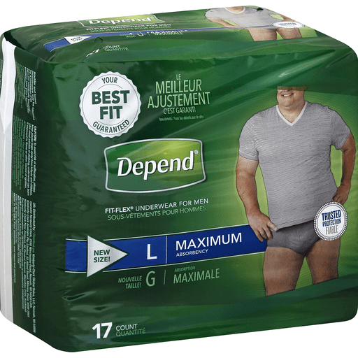 DEPEND MALE L 17 COUNT