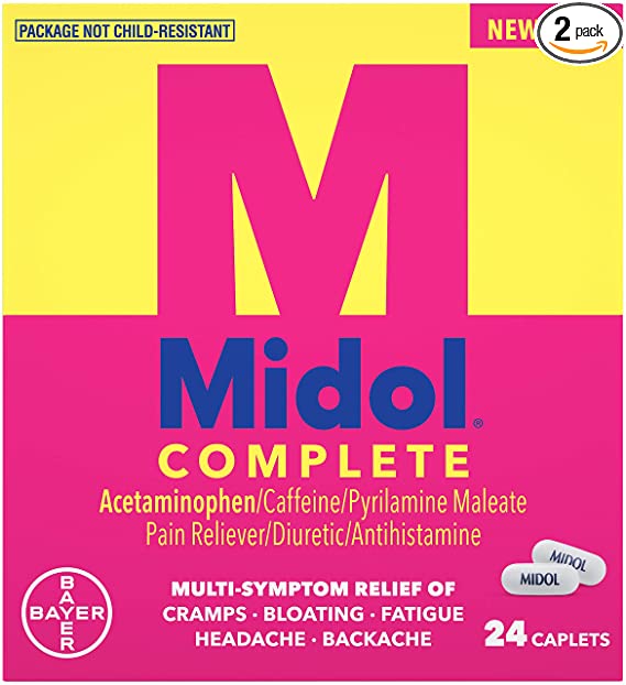 MIDOL COMPLETE MULTI-SYMPTOM RELIEF 24CAP