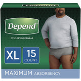 DEPEND MALE XL 15 COUNT