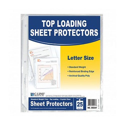 SHEET PROTECTOR CLEAR LETTER SIZE 25 SHEET