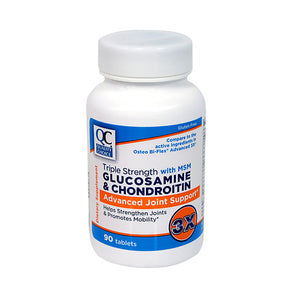 QC GLUCOSAMINE & CHONDROITIN TRIPLE STRENGHT  - 90 TABLETAS