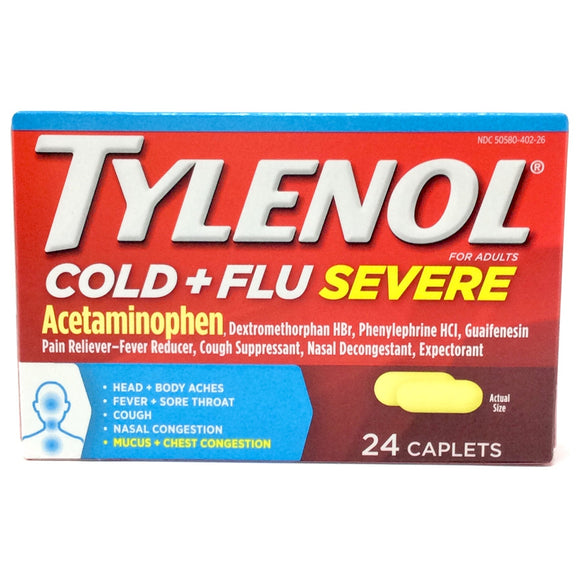 TYLENOL COLD&FLU SEVERE 24CAP