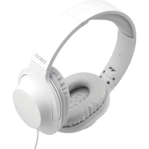 COBY SUPER BASS STEREO HEADPHONES BLANCOS