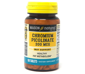MASON CHROMIUM PICOLINATE 200MG 100 TABLETS