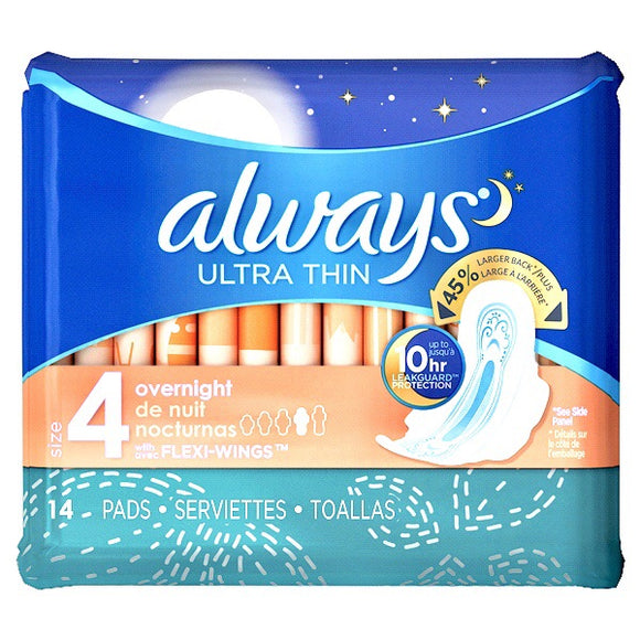 ALWAYS ULTRA THIN OVERNIGHT 14PADS