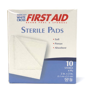 FIRST AID STERILE PAD 2X2 10 PADS